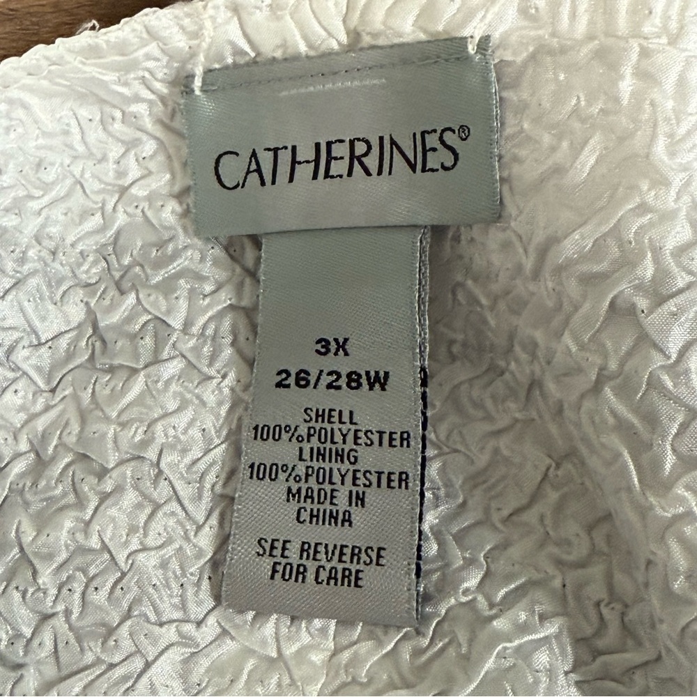 Catherines 3X 26/28W Black White Textured Open Front Kimono Cardigan Wrap - Picture 5 of 7